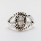 Oval Labradorite Ring, Boho Hippie Ring