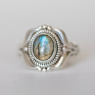 Labradorite Ring, Bohemian Silver Ring