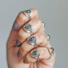 Labradorite Ring, Bohemian Silver Ring