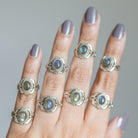 Labradorite Ring, Bohemian Silver Ring