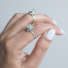 Rainbow Moonstone Ring, Cute Bohemian Ring