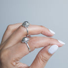 Blue Labradorite Ring, Delicate Silver Ring