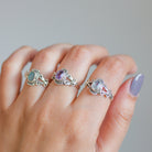 Faceted Amethyst Ring, Purple Stone Ring