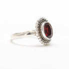 Faceted Garnet Ring, January Birthstone Ring