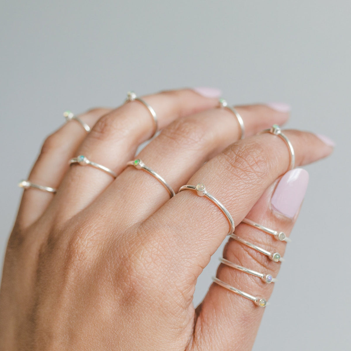 Natural Opal Ring, Tiny Opal Ring
