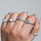 Blue Moonstone Ring, June Birthstone Ring