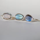 Faceted Labradorite Rings, Galaxy Ring