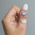Faceted Labradorite Rings, Galaxy Ring
