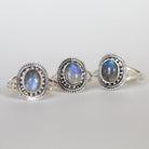 Oval Labradorite Ring, Silver Statement Ring