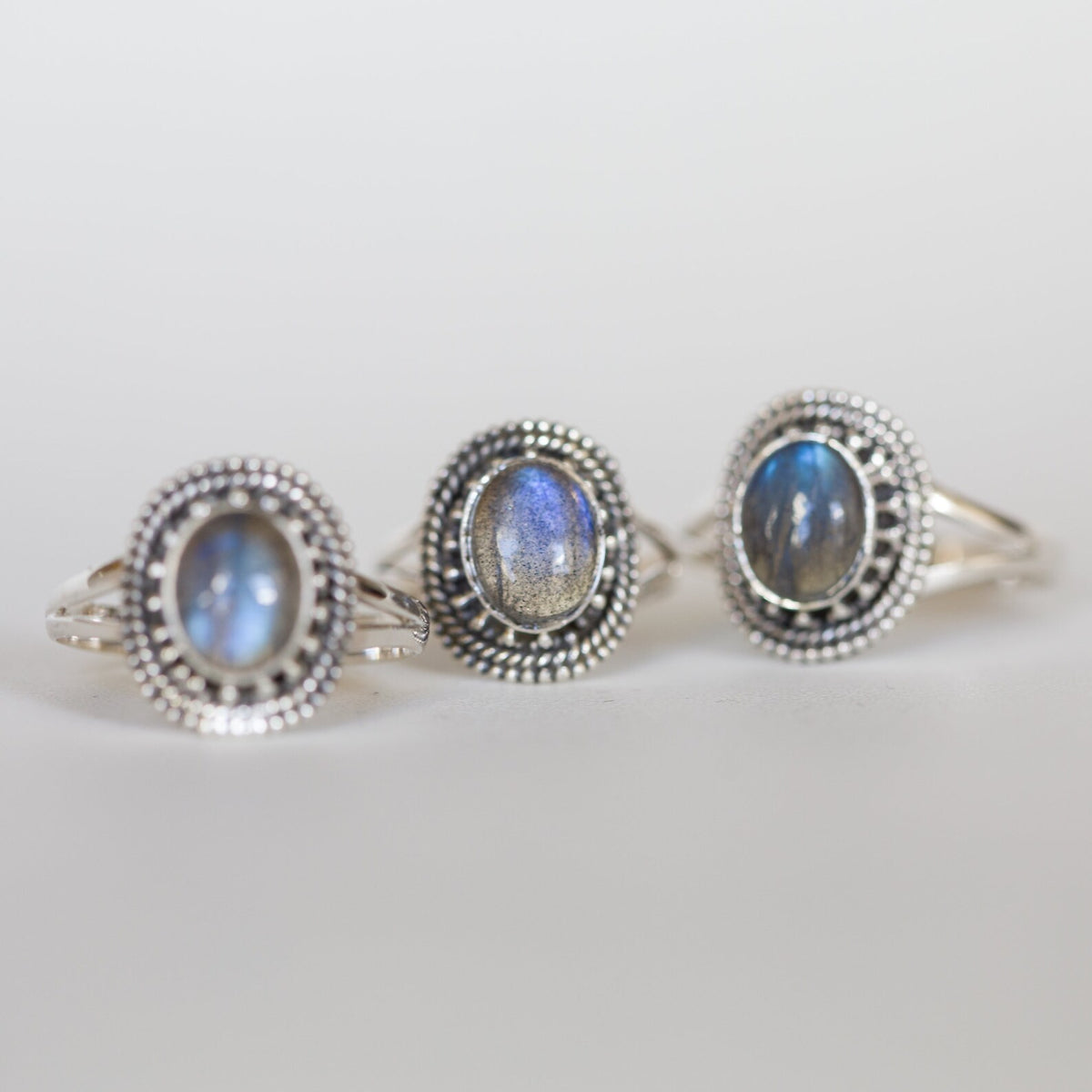 Oval Labradorite Ring, Silver Statement Ring