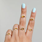Natural Citrine Ring - Citrine Crystal Ring