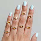 Natural Citrine Ring - Citrine Crystal Ring