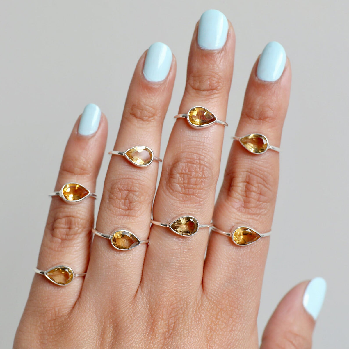 Natural Citrine Ring - Citrine Crystal Ring