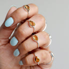 Natural Citrine Ring - Citrine Crystal Ring