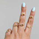 Natural Citrine Ring - Citrine Crystal Ring