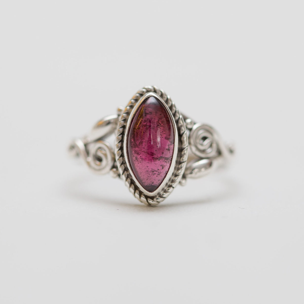 Marquise Garnet Ring, Red Garnet Ring