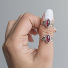 Marquise Garnet Ring, Red Garnet Ring
