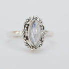 Marquise Moonstone Ring, Moonstone Crystal, Gypsy Boho Ring