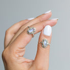 Marquise Moonstone Ring, Moonstone Crystal, Gypsy Boho Ring