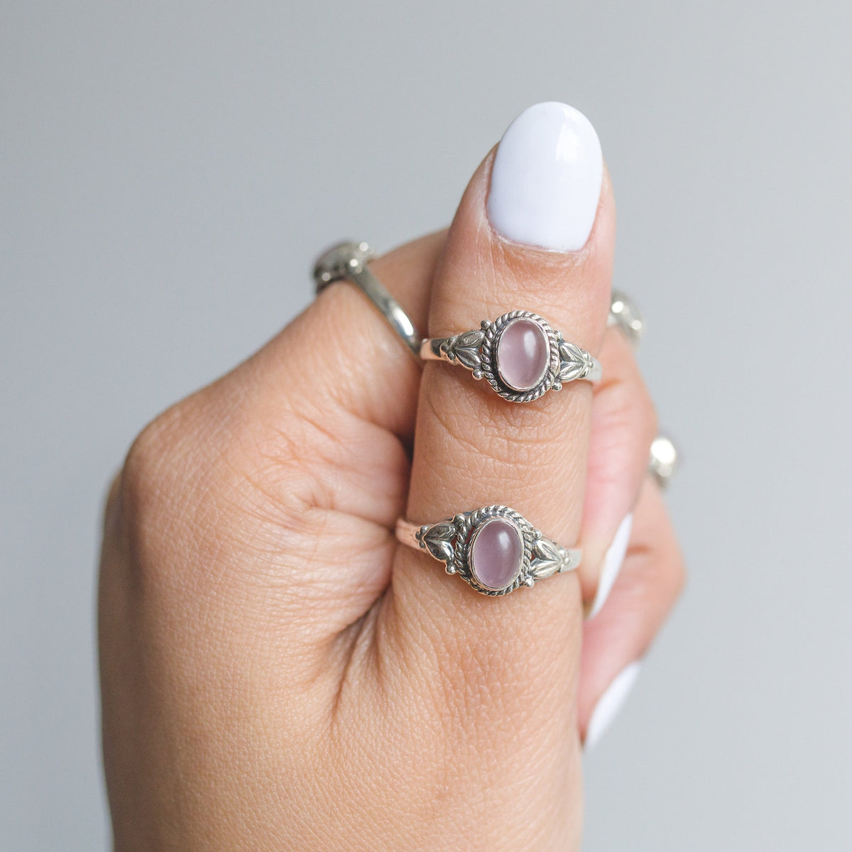 Sterling Silver Rose Quartz Ring