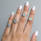 Oval Moonstone Ring, Ethnic Fusion Ring
