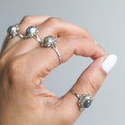 Oval Labradorite Ring, Tibetan Silver Ring