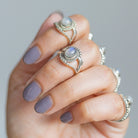 Blue Moonstone Ring, Moon Stone Jewelry