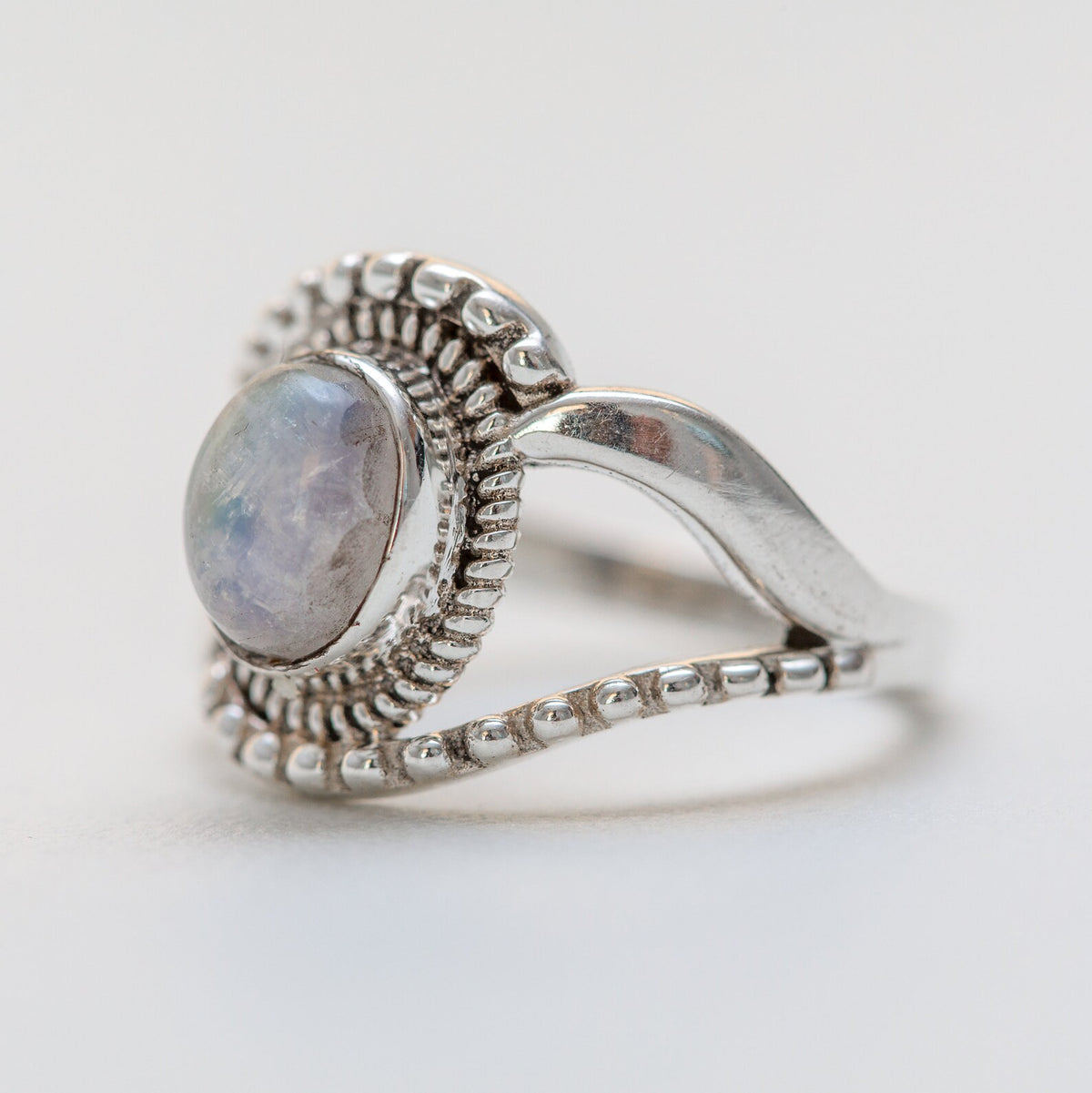 Blue Moonstone Ring, Moon Stone Jewelry
