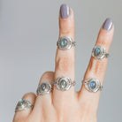 Labradorite Ring, Bohemian Silver Ring