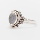 Blue Labradorite Ring, Delicate Silver Ring