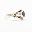 Faceted Amethyst Ring, Purple Stone Ring
