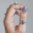 Faceted Garnet Ring, January Birthstone Ring