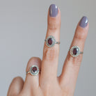 Faceted Garnet Ring, January Birthstone Ring