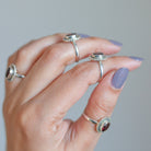 Faceted Garnet Ring, January Birthstone Ring
