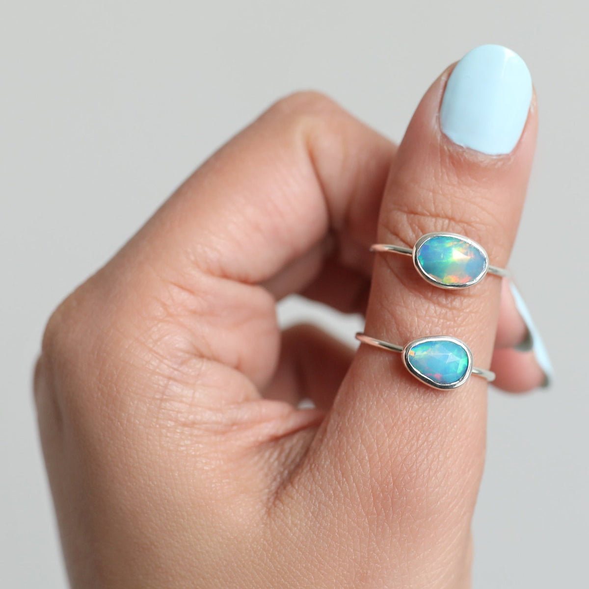 Natural Opal Ring - Ethiopian Opal Promise Ring
