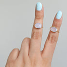 Lavender Chalcedony & Gold Vermeil Ring, Delicate Rings