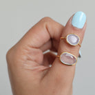 Lavender Chalcedony & Gold Vermeil Ring, Delicate Rings