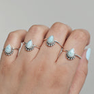 Larimar Cabochon Sterling Silver Ring, Larimar Jewelry