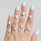 Larimar Cabochon Sterling Silver Ring, Larimar Jewelry