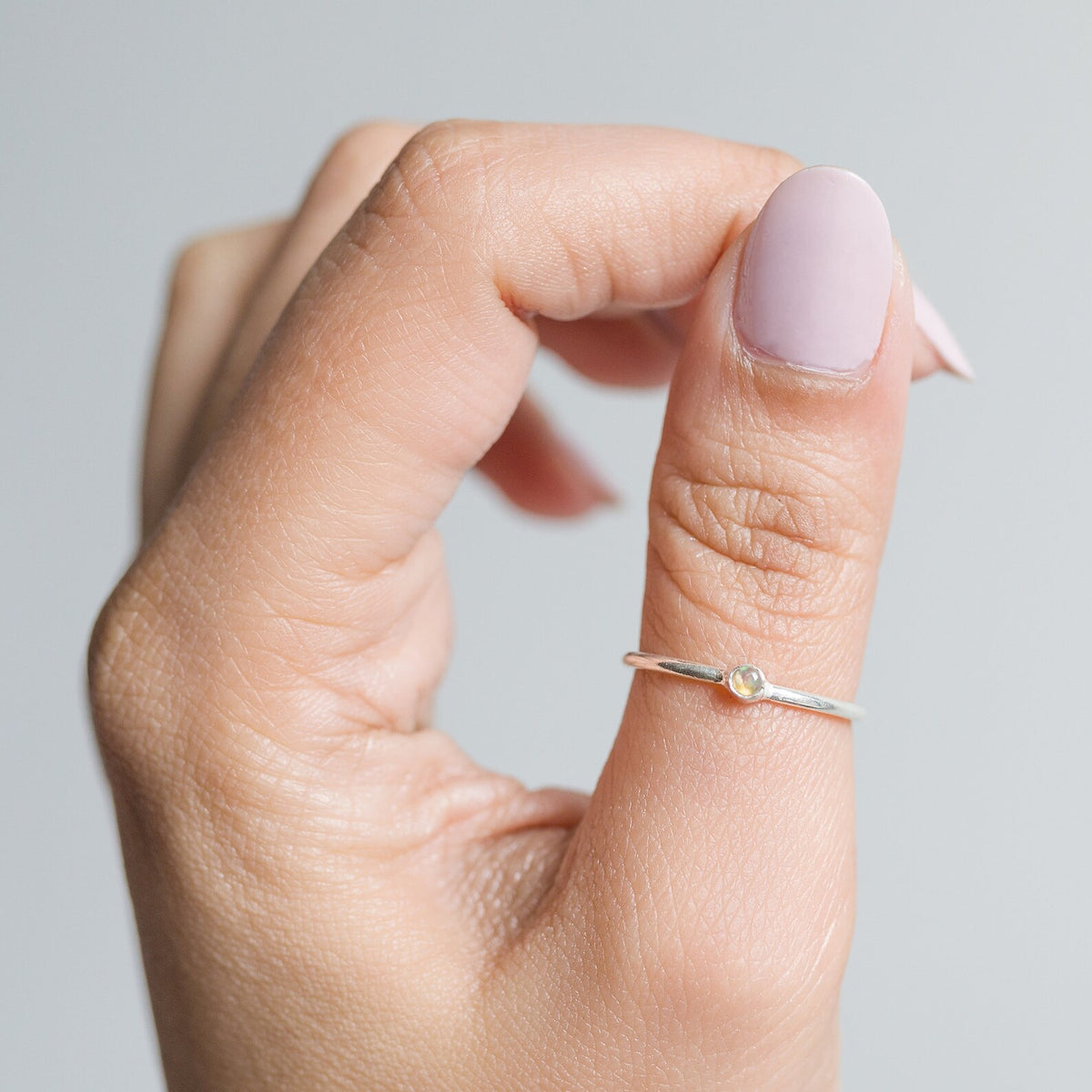 Natural Opal Ring, Tiny Opal Ring