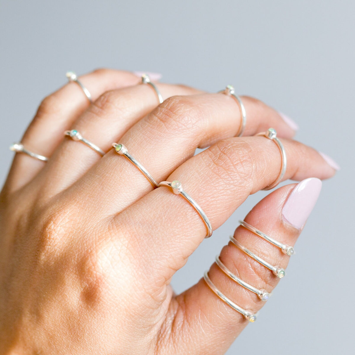 Natural Opal Ring, Tiny Opal Ring