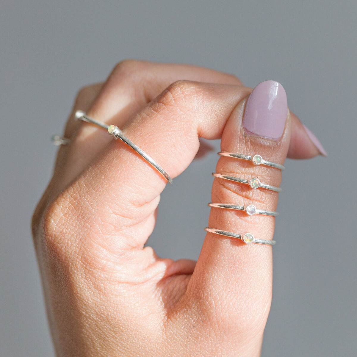 Natural Opal Ring, Tiny Opal Ring