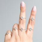Dainty Rose Quartz Sterling Silver Ring - Pink Quartz Ring