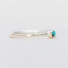 Natural Turquoise Ring, Tiny Turquoise Ring in Sterling Silver