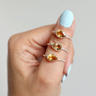 Natural Citrine Ring - Citrine Crystal Ring