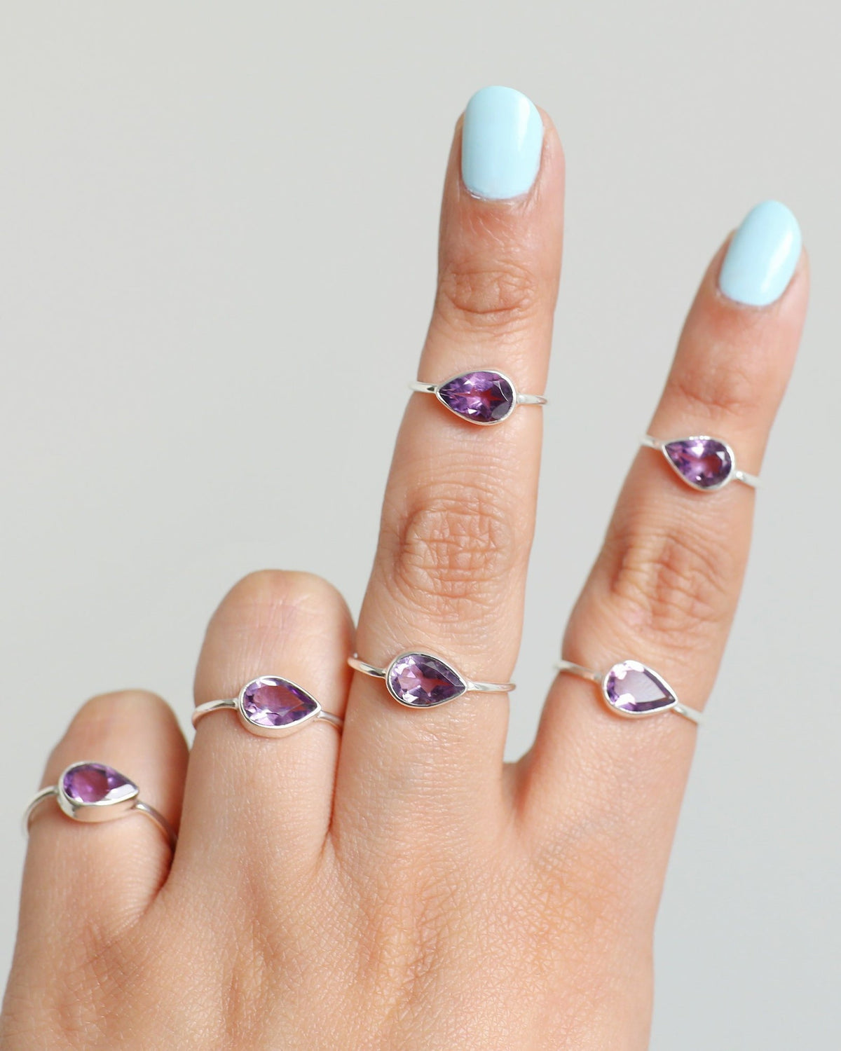 Natural Amethyst Ring - Amethyst Crystal Ring