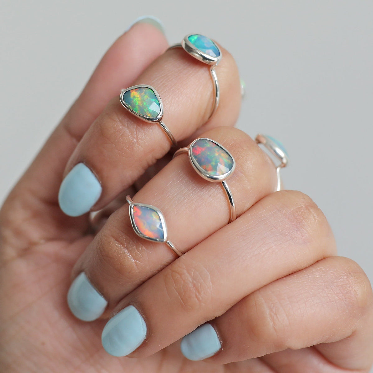 Natural Opal Ring - Ethiopian Opal Promise Ring