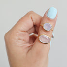 Lavender Chalcedony & Gold Vermeil Ring, Delicate Rings