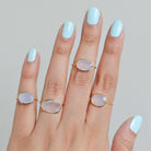 Lavender Chalcedony & Gold Vermeil Ring, Delicate Rings