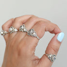 Oval Moonstone Ring in Sterling Silver